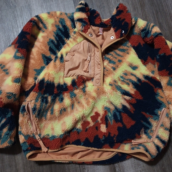 FP Movement by Free People Jackets & Blazers - FP Movement Hit The Slopes Printed Pullover Womans Small in Oasis Combo Aurora
